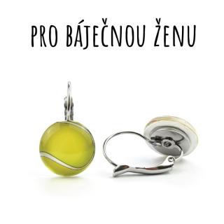 Tenisový míček náušnice VISACÍ 12 mm