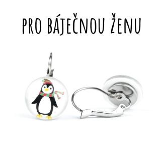 Tučňák náušnice VISACÍ 12 mm