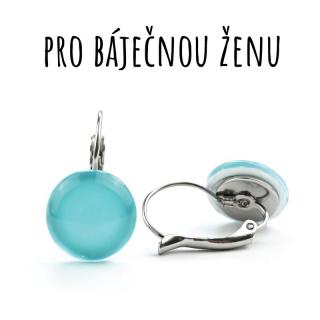 Tyrkysové náušnice VISACÍ 12 mm