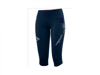 Dámské 3/4 legíny CRAZY PANT MID PRESSURE WOMAN ALLIUM FLOWER Barva: allium flower, Velikost: M