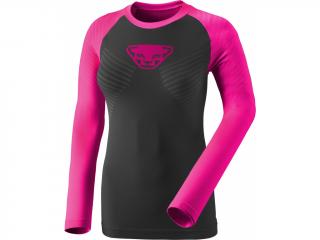 Dámské funkční triko DYNAFIT SPEED DRYARN W L/S TEE Barva: Pink Glo, Velikost: 34/XS