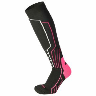 MICO MEDIUM W. WARM CONTROL WOMAN SKI SOCKS, NERO/FUCSIA FLUO 24/25 Velikost: S