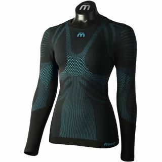 MICO WOMAN LONG SLVS R/NECK SHIRTEXTRA DRY, NERO/TURCHESE 24/25 Velikost: M
