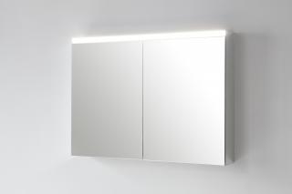 Zrcadlová skříňka LE BON QZLED100 s osvětlením LED š.100cm, el.zásuvka uvnitř, různé dekory