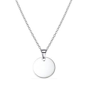 Stříbrný náhrdelník s kolečkem bez rytiny