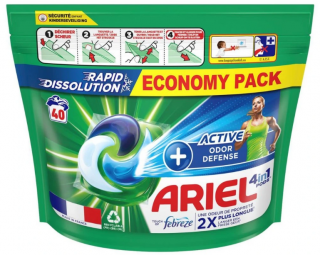 Ariel gelové kapsle 4in1 Active Odor Defense Sport 40 dávek  - profi Qualität