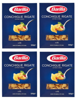 Barilla Conchiglie Rigate Nr. 93, 4x500 g-VÝHODNÉ BALENÍ