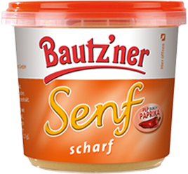 Bautzner Pálivá hořčice 200 ml  - originál z Německa
