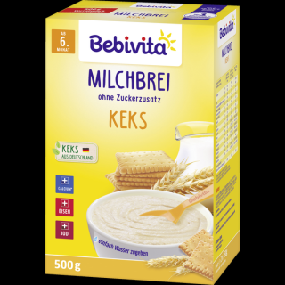 Bebivita 6+  Mléčná kaše sušenková 500g  - originál z Německa