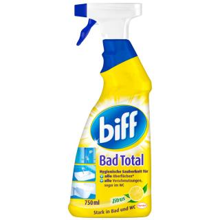 Biff Bad Total - čistič na koupelny a WC s vůní citronu 750 ml  - originál z Německa