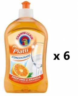 Chanteclair Gel na mytí nádobí Piatti Liquido Arancio 6x500 ml- VÝHODNÉ BALENÍ  - originál z Německa