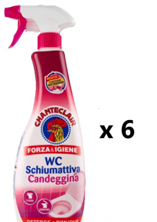 Chanteclair WC čistič - hygienický pěnový čistič 6x625 ml- VÝHODNÉ BALENÍ