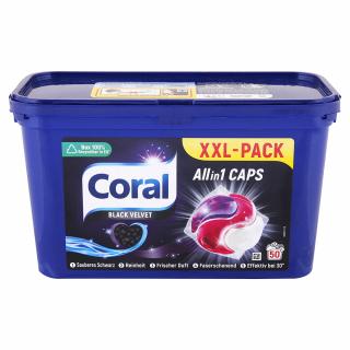 Coral Gelové kapsle na praní černého prádla All-in-1, 50 dávek