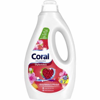 Coral prací gel Color s vůní třešňových květů a broskví 23 dávek, 1,15l