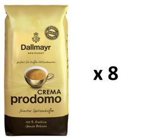 Dallmayr Crema Prodomo, zrnková káva 8x1 kg- VÝHODNÉ BALENÍ  - originál z Německa