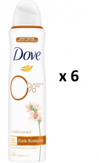 Dove Deo-Spray s pečujícím zinkovým komplexem a vůní jablek 6x150 ml-VÝHODNÉ BALENÍ