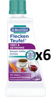 Dr. Beckmann ďáblík na odstraňování skvrn od ovoce a nápojů, 6x50 ml-VÝHODNÉ BALENÍ