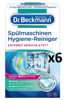 Dr. Beckmann hygienický čistič myčky s vůni limetky  75g + hadřík - 6ks-VÝHODNÉ BALENÍ  - originál z Německa