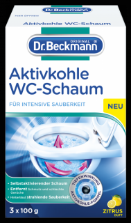 Dr. Beckmann Speciální čistící pěna do WC s aktivním uhlím, 3 x 100g  - originál z Německa