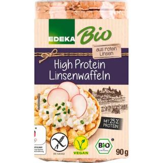 Edeka BIO křupavé chlebíčky s čočkou a vysokým podílem proteinu 90g