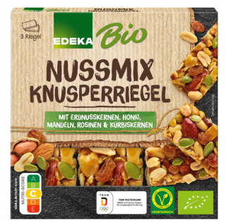 EDEKA BIO křupavé müsli tyčinky s oříškovým mixem 3x25 g