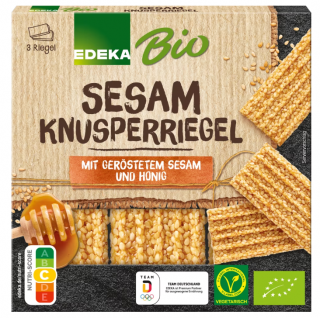 EDEKA BIO křupavé müsli tyčinky se sezamem a medem 3x25 g