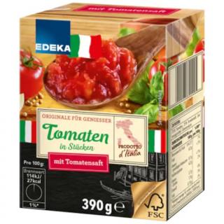 Edeka Italia rajčata na kousky, Klasik 390 g