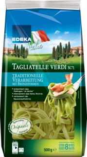EDEKA Italia Tagliatelle Verdi špenátové těstoviny 500g  - originál z Německa
