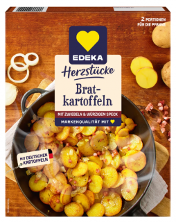 Edeka pečené brambory s cibulí a špekem 400 g  - originál z Německa