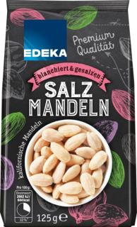 Edeka Premium Mandle pražené a solené 125g  - originál z Německa