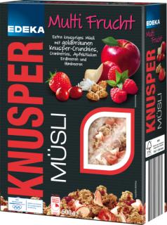 EDEKA Premium ovocné müsli s křupinkami 500g  - originál z Německa