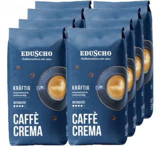 Eduscho Caffè Crema kräftig zrnková káva 8x1 kg-VÝHODNÉ BALENÍ