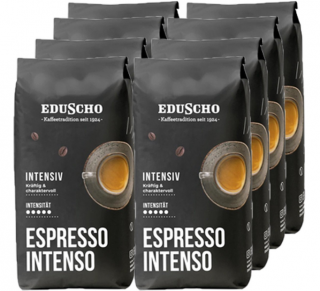 Eduscho Caffè Espresso Intenso zrnková káva 8x1 kg-VÝHODNÉ BALENÍ