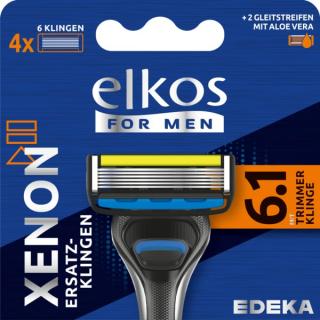 ELKOS MEN XENON Premium Náhradní holicí hlavice, 4 ks  - originál z Německa