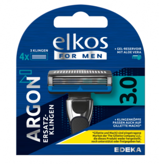 ELKOS MEN XENON Premium Náhradní holicí hlavice  Argon 3.0, 4 ks  - originál z Německa