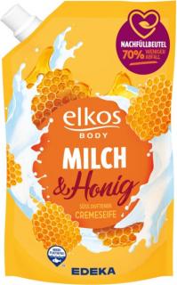 Elkos Mléko a med - tekuté mýdlo náhradní náplň 750 ml  - originál z Německa
