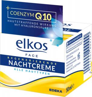 Elkos Noční krém proti vráskám s koenzymem Q10 50ml  - originál z Německa