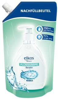 Elkos tekuté mýdlo náhradní náplň pro citlivou pokožku 750ml  - originál z Německa