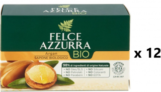 Felce Azzurra BIO mýdlo s arganovým olejem 12x125 g- VÝHODNÉ BALENÍ