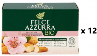 Felce Azzurra BIO mýdlo s mandlovým olejem 12x125 g- VÝHODNÉ BALENÍ