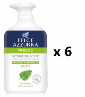 Felce Azzurra tekuté intimní mýdlo Fresco 6x250 ml VÝHODNÉ BALENÍ