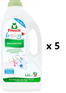 Frosch Baby gel na praní Sensitiv 5x22 dávek- VÝHODNÉ BALENÍ  - originál z Německa