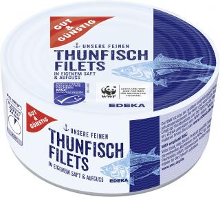 G&G Filety z tuňáka ve vlastní šťávě 195g  - originál z Německa