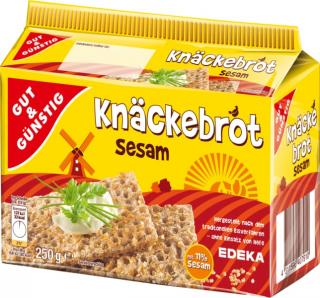 G&G Knäckebrot celozrnný žitný se sezamem 250g  - originál z Německa