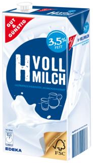 G&G Trvanlivé plnotučné mléko 3,5%  1L  - originál z Německa