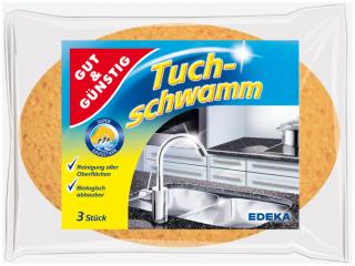 G&G Tuchschwamm houbičky z přírodního materiálu 3ks  - originál z Německa