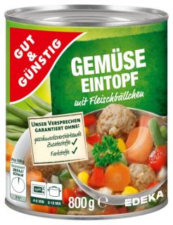 G&G Zeleninový eintopf s masovými kuličkami 800g  - originál z Německa