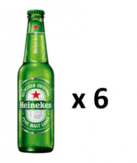 Heineken pivo ležák ve skle 6x0,33 l- VÝHODNÉ BALENÍ