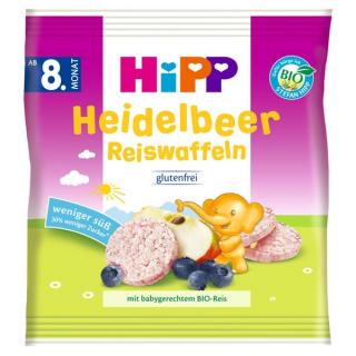 HiPP BIO Borůvkové rýžové vafle, od 8. měsíce 30g