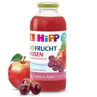 HIPP BIO Červené hrozny v jablku se železem 0,5l